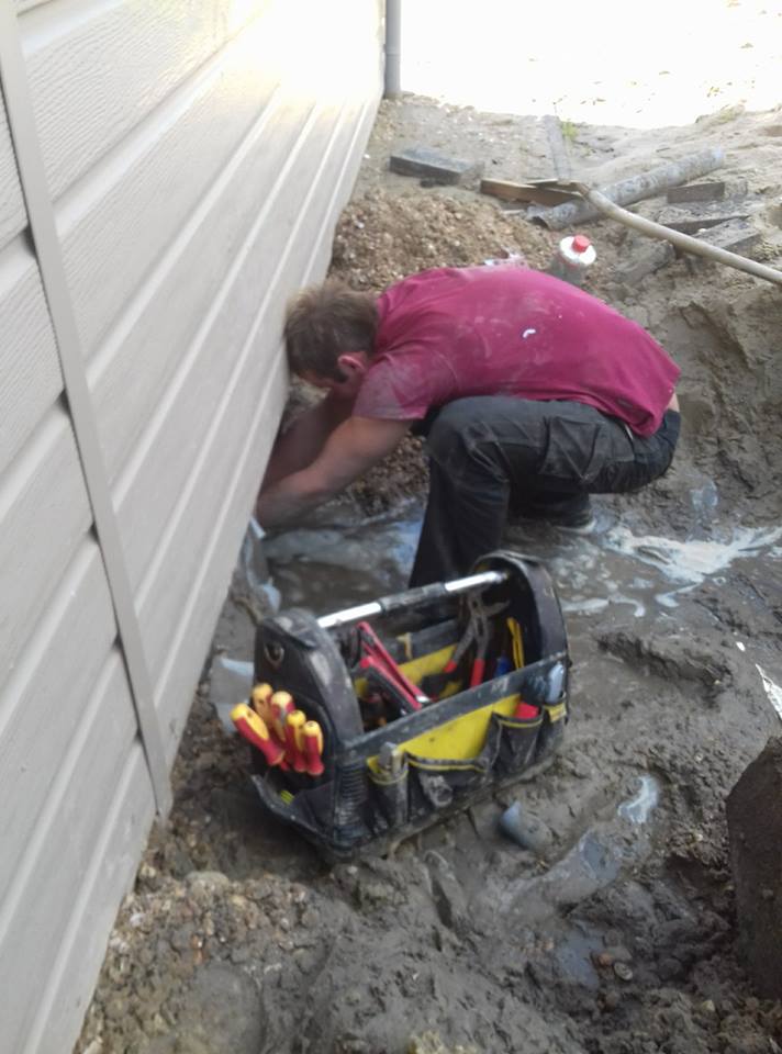 Lekkage onder een woning
